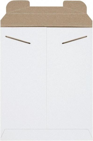 Made in USA - 12-1/4" Long x 9-3/4" Wide Regular Flat Mailer - White - Americas Industrial Supply