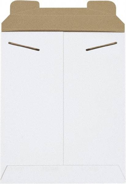 Made in USA - 10-1/2" Long x 8-1/2" Wide Regular Flat Mailer - White - Americas Industrial Supply