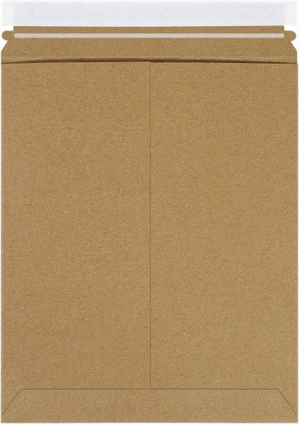 Made in USA - 13-1/2" Long x 11" Wide Peel-Off Self-Seal Flat Mailer - Kraft - Americas Industrial Supply
