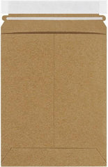 Made in USA - 9" Long x 7" Wide Peel-Off Self-Seal Flat Mailer - Kraft - Americas Industrial Supply