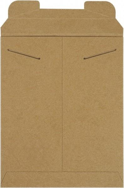 Made in USA - 12-1/4" Long x 9-3/4" Wide Regular Flat Mailer - Kraft - Americas Industrial Supply
