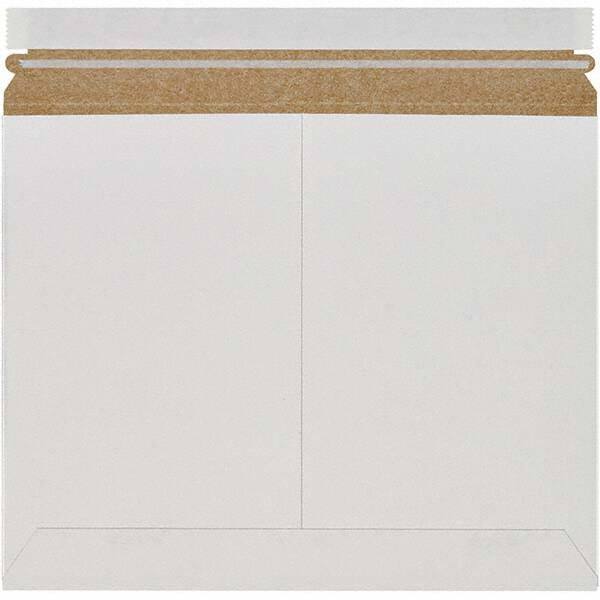 Made in USA - 9-3/4" Long x 12-1/4" Wide Peel-Off Self-Seal Flat Mailer - White - Americas Industrial Supply