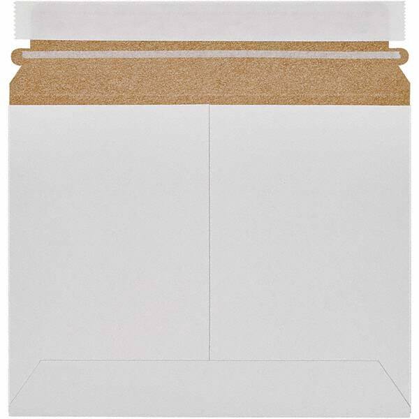 Made in USA - 7" Long x 9" Wide Peel-Off Self-Seal Flat Mailer - White - Americas Industrial Supply