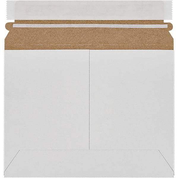 Made in USA - 6" Long x 8" Wide Peel-Off Self-Seal Flat Mailer - White - Americas Industrial Supply
