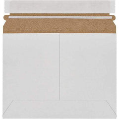 Made in USA - 6" Long x 8" Wide Peel-Off Self-Seal Flat Mailer - White - Americas Industrial Supply