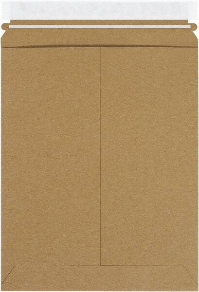 Made in USA - 12-1/4" Long x 9-3/4" Wide Peel-Off Self-Seal Flat Mailer - Kraft - Americas Industrial Supply