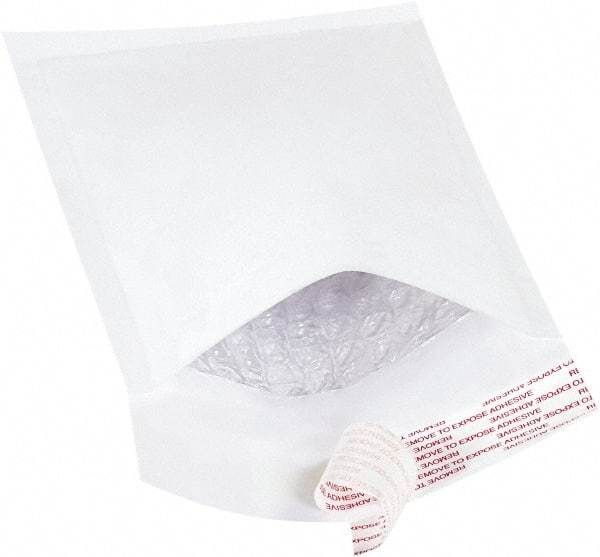 Value Collection - 8" Long x 4" Wide Peel-Off Self-Seal Bubble Mailer - White - Americas Industrial Supply
