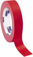 Tape Logic - 1" Wide x 60 Yd Long Red Crepe Paper Masking Tape - 4.9 mil Thick - Americas Industrial Supply