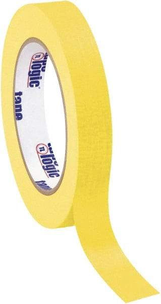 Tape Logic - 3/4" Wide x 60 Yd Long Yellow Crepe Paper Masking Tape - 4.9 mil Thick - Americas Industrial Supply