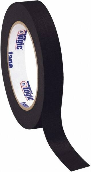 Tape Logic - 3/4" Wide x 60 Yd Long Black Crepe Paper Masking Tape - 4.9 mil Thick - Americas Industrial Supply