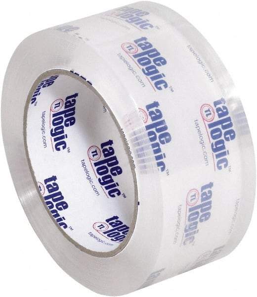 Tape Logic - 2" x 55 Yd Clear Acrylic Adhesive Packaging Tape - Polypropylene Film Backing, 2.6 mil Thick, 26.5 Lb Tensile Strength - Americas Industrial Supply