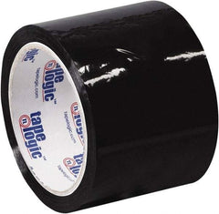 Tape Logic - 2" x 55 Yd Black Acrylic Adhesive Packaging Tape - Polypropylene Film Backing, 2.2 mil Thick, 21.4 Lb Tensile Strength - Americas Industrial Supply