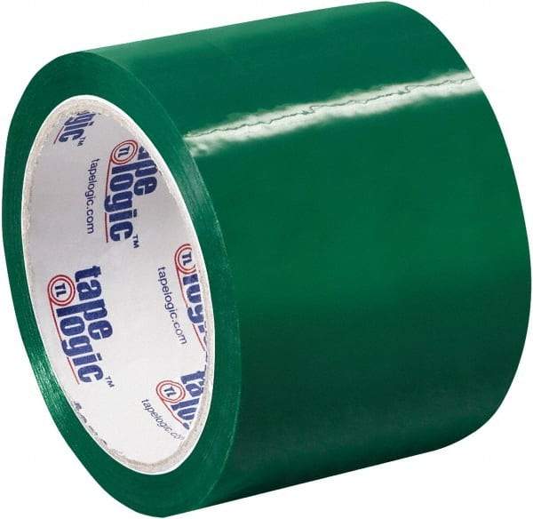 Tape Logic - 3" x 55 Yd Green Acrylic Adhesive Packaging Tape - Polypropylene Film Backing, 2.2 mil Thick, 21.4 Lb Tensile Strength - Americas Industrial Supply