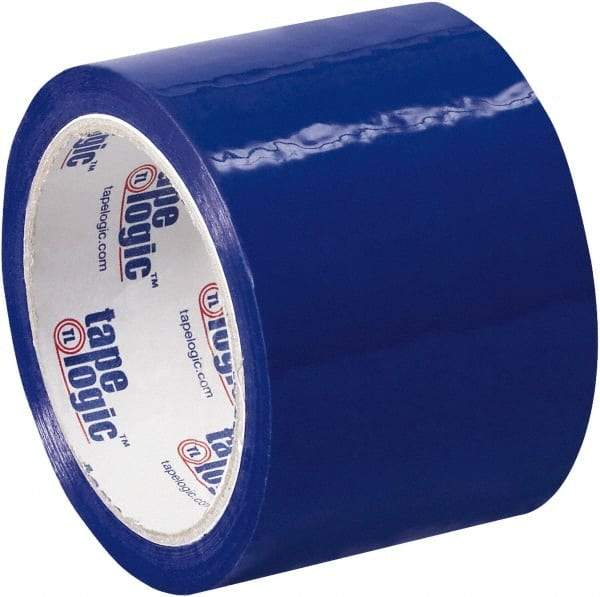 Tape Logic - 3" x 55 Yd Blue Acrylic Adhesive Packaging Tape - Polypropylene Film Backing, 2.2 mil Thick, 21.4 Lb Tensile Strength - Americas Industrial Supply