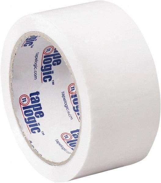 Tape Logic - 2" x 55 Yd White Acrylic Adhesive Packaging Tape - Polypropylene Film Backing, 2.2 mil Thick, 21.4 Lb Tensile Strength - Americas Industrial Supply