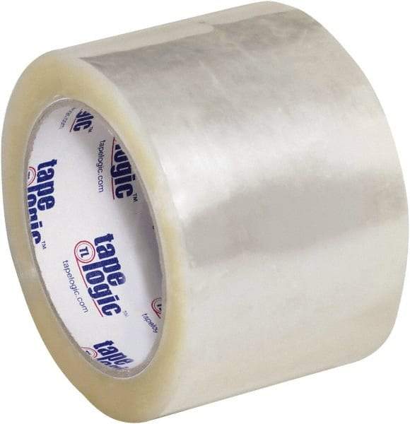 Tape Logic - 3" x 55 Yd Clear Hot Melt Adhesive Packaging Tape - Polypropylene Film Backing, 3 mil Thick, 45 Lb Tensile Strength - Americas Industrial Supply