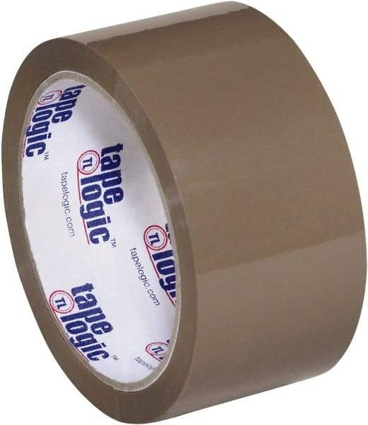 Tape Logic - 2" x 55 Yd Tan Hot Melt Adhesive Packaging Tape - Polypropylene Film Backing, 1.9 mil Thick, 22 Lb Tensile Strength - Americas Industrial Supply