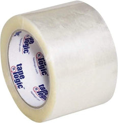 Tape Logic - 3" x 110 Yd Clear Hot Melt Adhesive Packaging Tape - Polypropylene Film Backing, 1.6 mil Thick, 26 Lb Tensile Strength - Americas Industrial Supply