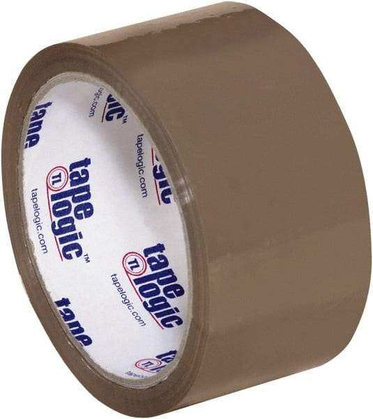 Tape Logic - 2" x 55 Yd Tan Hot Melt Adhesive Packaging Tape - Polypropylene Film Backing, 1.6 mil Thick, 26 Lb Tensile Strength - Americas Industrial Supply