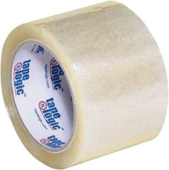 Tape Logic - 3" x 55 Yd Clear Acrylic Adhesive Packaging Tape - Polypropylene Film Backing, 2.6 mil Thick, 24.7 Lb Tensile Strength - Americas Industrial Supply