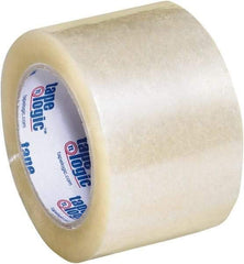 Tape Logic - 3" x 55 Yd Clear Hot Melt Adhesive Packaging Tape - Polypropylene Film Backing, 2.5 mil Thick, 36 Lb Tensile Strength - Americas Industrial Supply