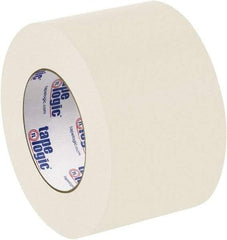 Tape Logic - 3" x 60 Yd Natural White Rubber Adhesive Packaging Tape - Paper Backing, 8 mil Thick - Americas Industrial Supply