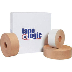 Tape Logic - 3" x 200 Yd Kraft Water Activated Adhesive Packaging Tape - Paper Backing, 5 mil Thick - Americas Industrial Supply