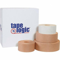 Tape Logic - 72mm x 375' Kraft Water Activated Adhesive Packaging Tape - Paper Backing, 5 mil Thick - Americas Industrial Supply