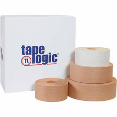 Tape Logic - 72mm x 1000' Kraft Water Activated Adhesive Packaging Tape - Paper Backing, 5 mil Thick - Americas Industrial Supply