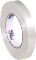 Tape Logic - 3/4" x 60 Yd Clear Hot Melt Adhesive Strapping Tape - Polypropylene Film Backing, 5.9 mil Thick, 320 Lb Tensile Strength - Americas Industrial Supply