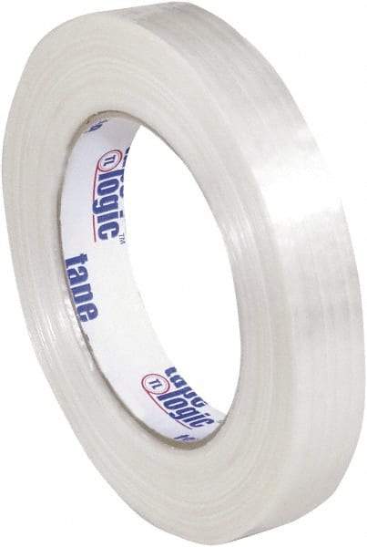 Tape Logic - 3/4" x 60 Yd Clear Hot Melt Adhesive Strapping Tape - Polypropylene Film Backing, 5.1 mil Thick, 275 Lb Tensile Strength - Americas Industrial Supply