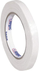 Tape Logic - 1/2" x 60 Yd Clear Hot Melt Adhesive Strapping Tape - Polypropylene Film Backing, 4.3 mil Thick, 156 Lb Tensile Strength - Americas Industrial Supply