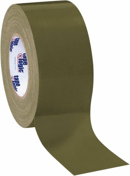 Tape Logic - 3" x 60 Yds Olive Green Duct Tape - 10 mil, Rubber Adhesive - Americas Industrial Supply