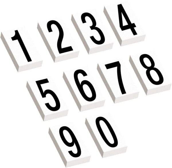 Tape Logic - 3-1/2" Long, Black/White Vinyl Numbers - For Multi-Use - Americas Industrial Supply