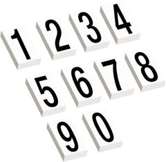 Tape Logic - 3-1/2" Long, Black/White Vinyl Numbers - For Multi-Use - Americas Industrial Supply