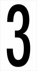 Tape Logic - 3-1/2" Long, Black/White Vinyl Numbers - For Multi-Use - Americas Industrial Supply