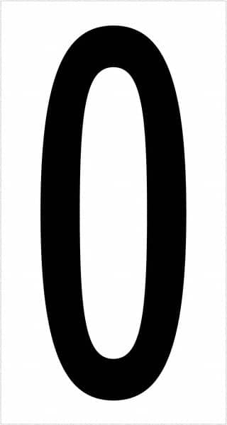 Tape Logic - 3-1/2" Long, Black/White Vinyl Numbers - For Multi-Use - Americas Industrial Supply