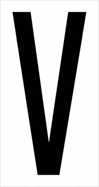 Tape Logic - 3-1/2" Long, Black/White Vinyl Letters - For Multi-Use - Americas Industrial Supply