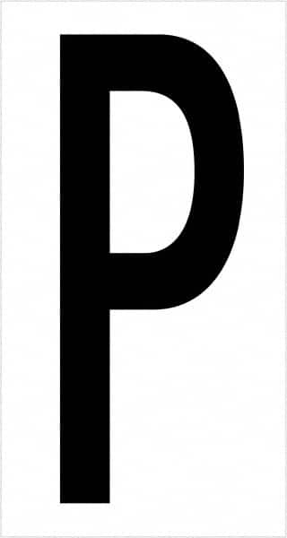 Tape Logic - 3-1/2" Long, Black/White Vinyl Letters - For Multi-Use - Americas Industrial Supply