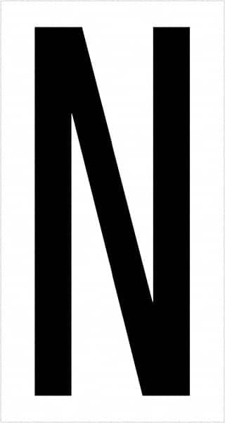 Tape Logic - 3-1/2" Long, Black/White Vinyl Letters - For Multi-Use - Americas Industrial Supply