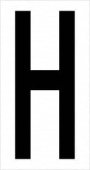 Tape Logic - 3-1/2" Long, Black/White Vinyl Letters - For Multi-Use - Americas Industrial Supply