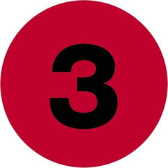 Tape Logic - 3" Long, Fluorescent Red Paper Inventory Labels - For Multi-Use - Americas Industrial Supply