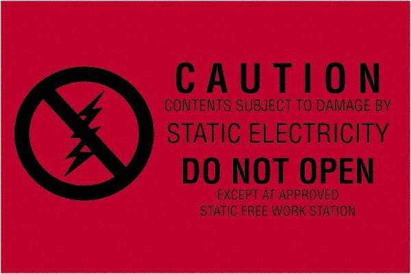 Tape Logic - 3" Long, Red/Black Paper Shipping Label - For Multi-Use - Americas Industrial Supply