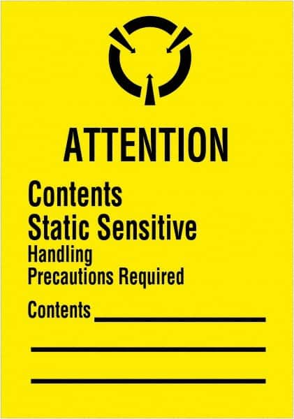Tape Logic - 2-1/2" Long, Black & Yellow Paper Shipping Label - For Multi-Use - Americas Industrial Supply