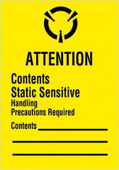 Tape Logic - 2-1/2" Long, Black & Yellow Paper Shipping Label - For Multi-Use - Americas Industrial Supply
