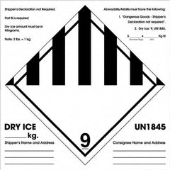 Tape Logic - 6" Long, Black/White Paper D.O.T. Labels - For Multi-Use - Americas Industrial Supply