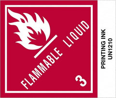Tape Logic - 4-3/4" Long, Red, Black on White Paper D.O.T. Labels - For Multi-Use - Americas Industrial Supply