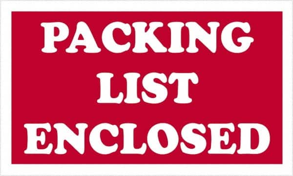 Tape Logic - 5" Long, Red/White Paper Shipping Label - For Multi-Use - Americas Industrial Supply