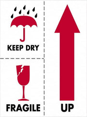 Tape Logic - 4" Long, Red, Black on White Paper Shipping Label - For Multi-Use - Americas Industrial Supply