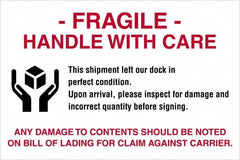 Tape Logic - 6" Long, Red, Black on White Paper Shipping Label - For Multi-Use - Americas Industrial Supply